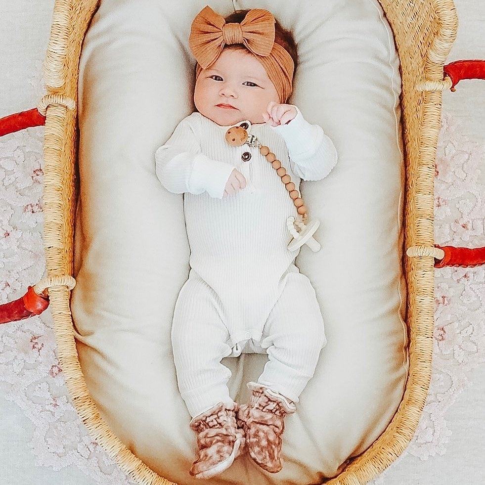 Gifts for Spring Babies: Fawn Print Booties, Blankets, and Loveys