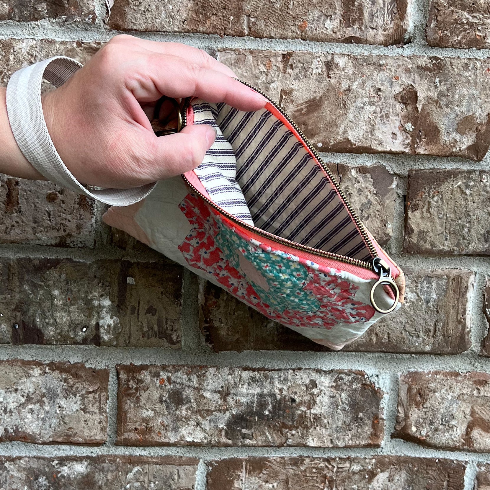 LE Vintage Quilt Wristlet