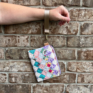 LE Vintage Quilt Wristlet