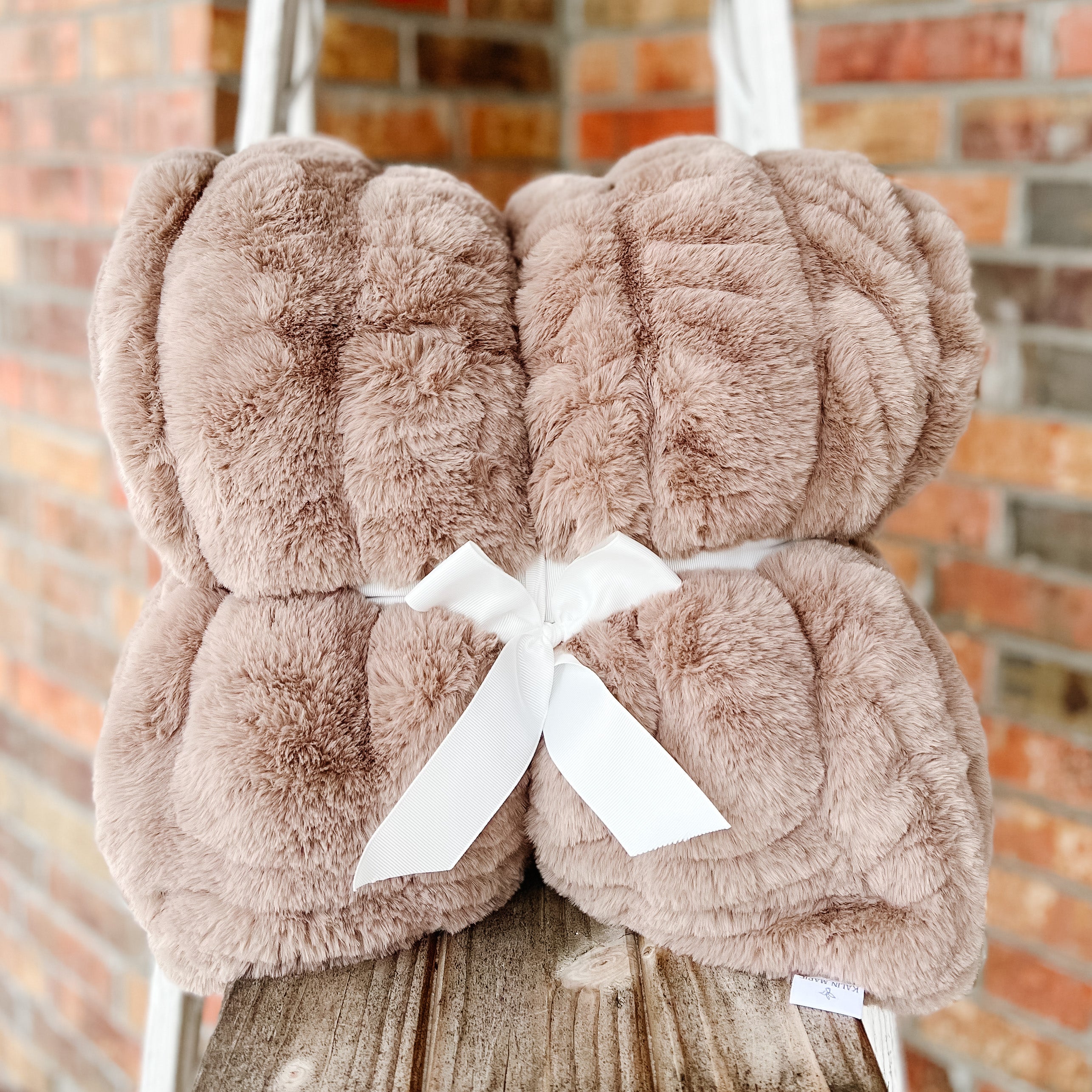 Finished Luxe Milan Blanket in Simply Taupe