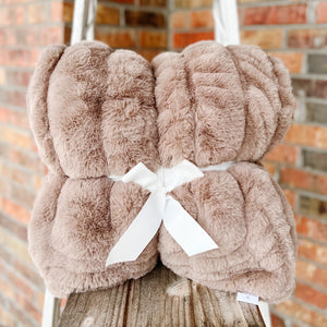 Finished Luxe Milan Blanket in Simply Taupe