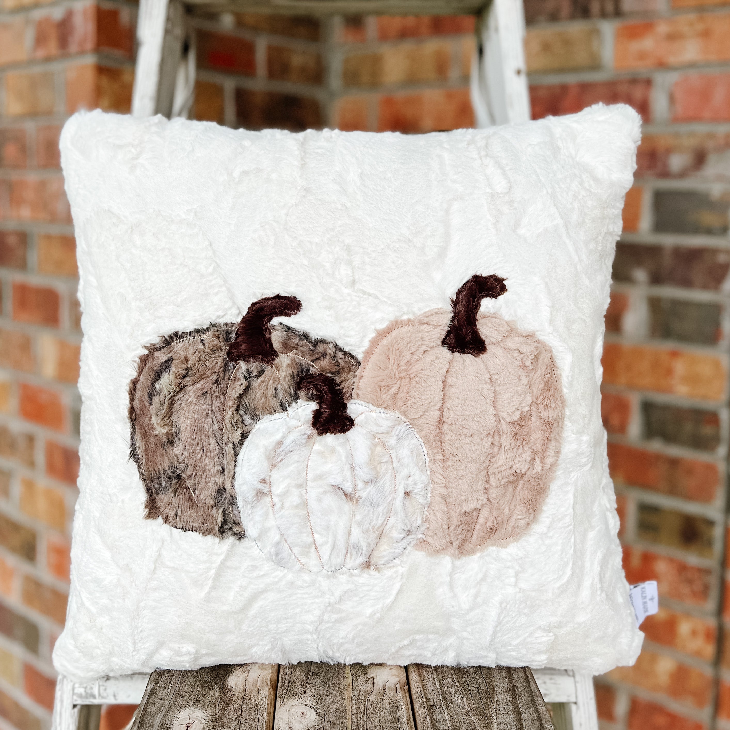 LE Custom Pumpkins Applique Pillow Cover