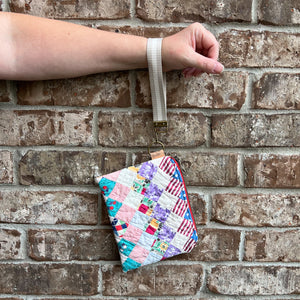 LE Vintage Quilt Wristlet