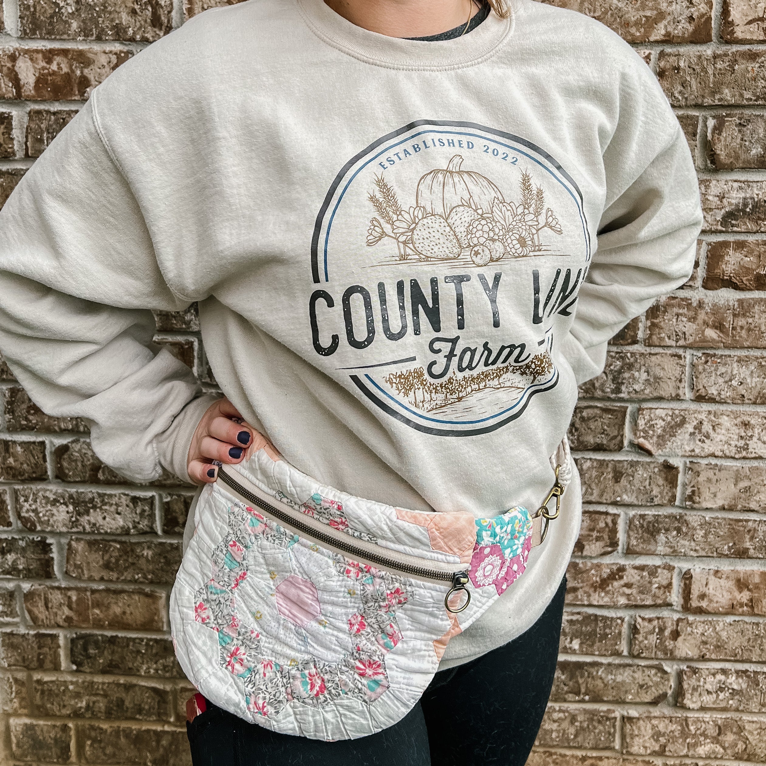 LE Vintage Quilt Fanny Pack/Sling