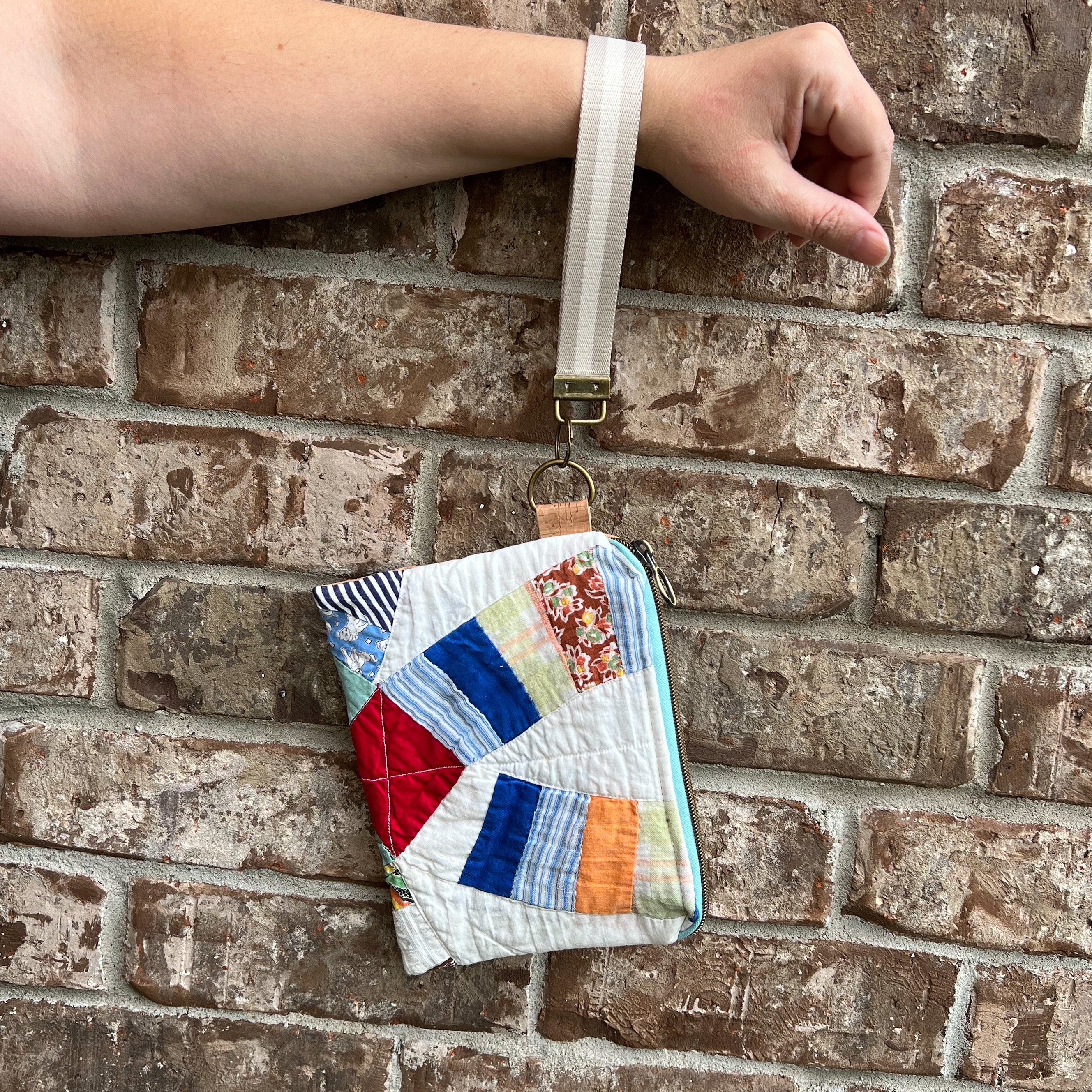 LE Vintage Quilt Wristlet
