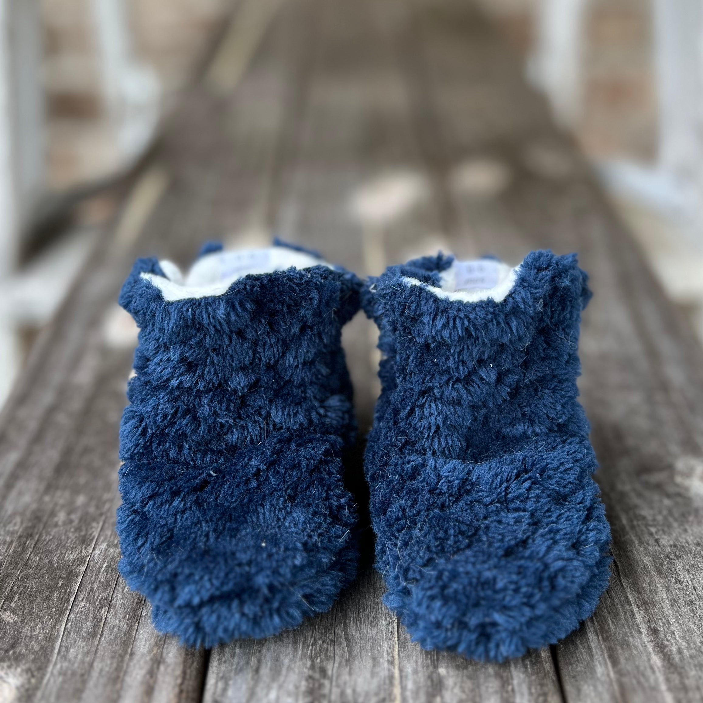 Last Chance! Navy Spa Cloud Minky Booties Ready to Ship