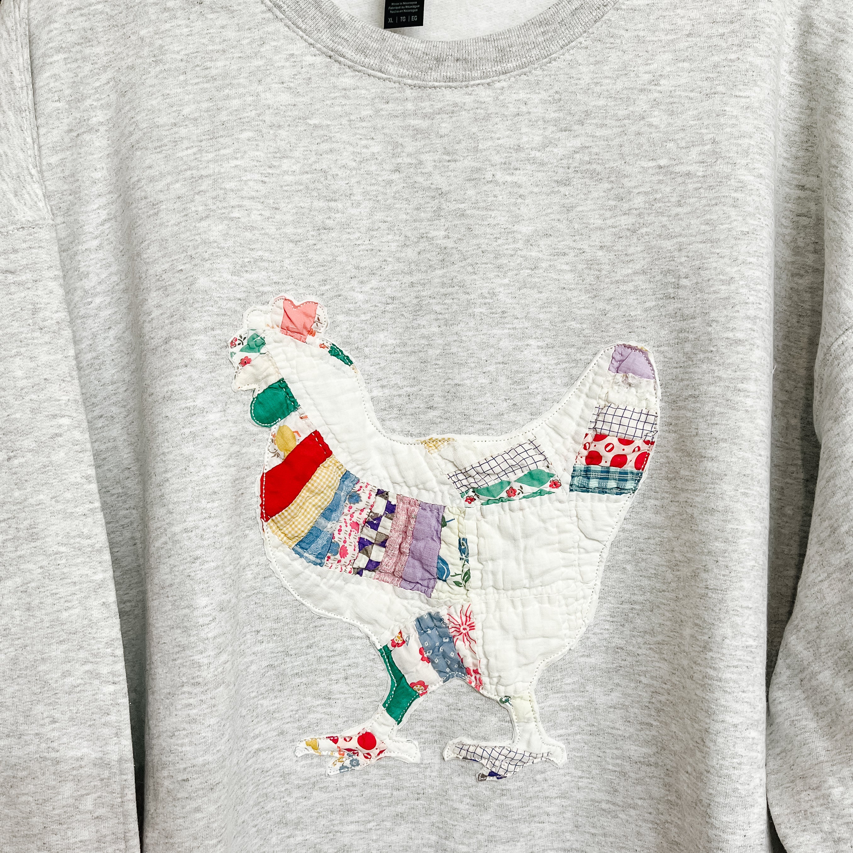 NEW! LE Scrappy Quilt Goose & Chicken Sweatshirts!