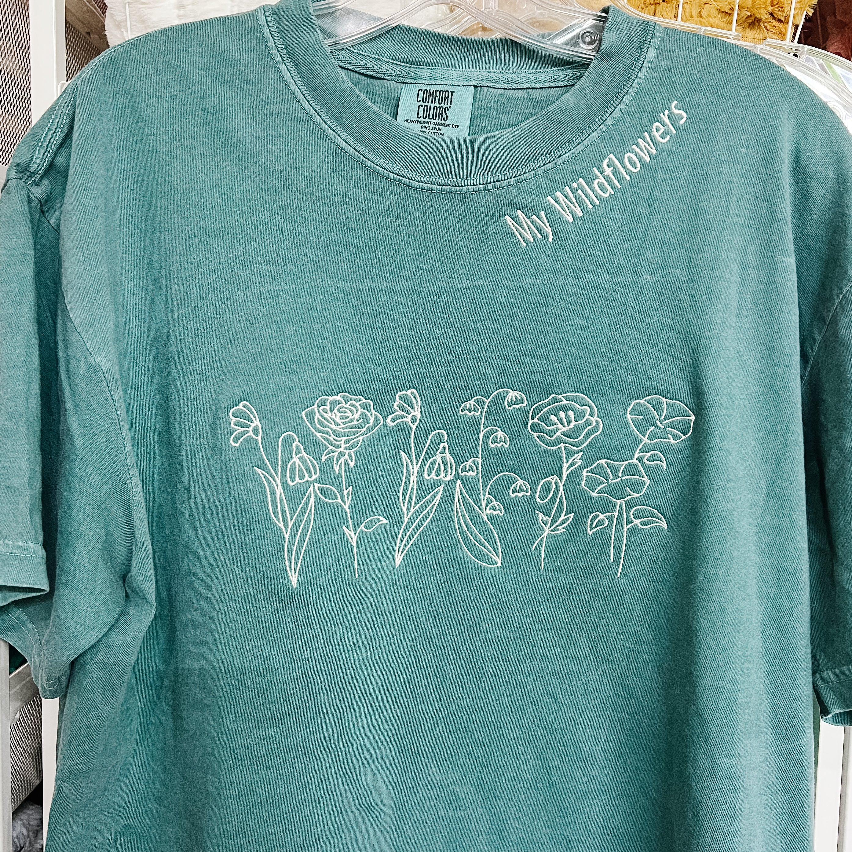 Custom Embroidered Birth Wildflower Tees & Sweatshirts