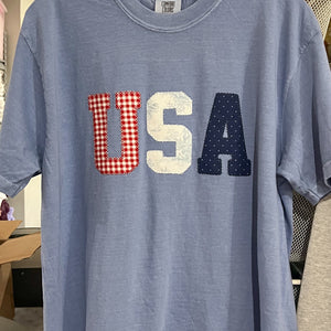NEW! USA & American Flag Appliqued Tees & Sweatshirts!