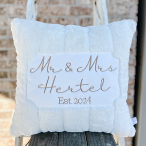 Custom Mr & Mrs Pillow