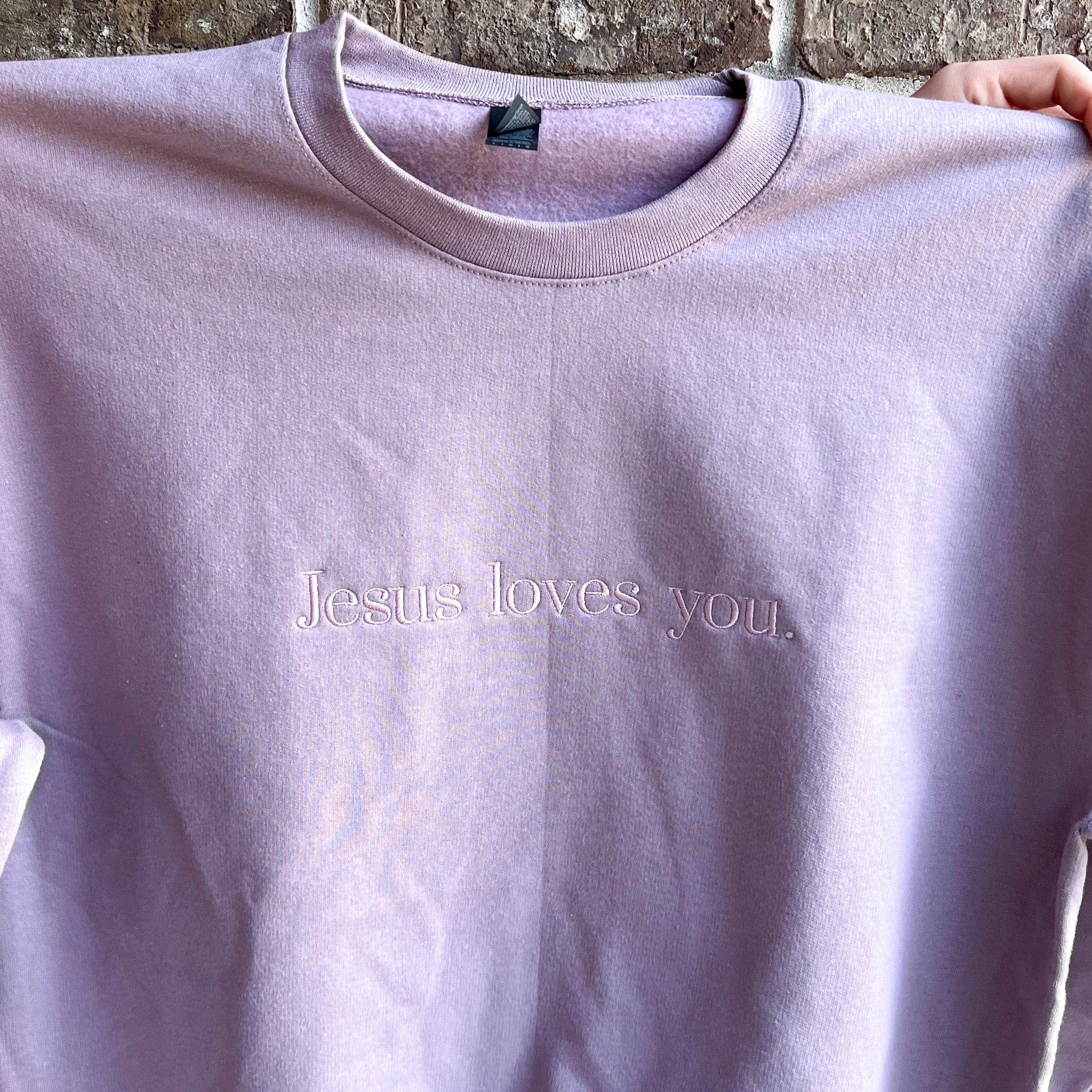 Custom Embroidered Jesus loves you Sweatshirts