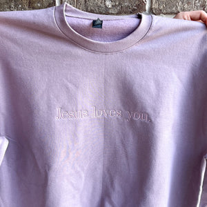 Custom Embroidered Jesus loves you Sweatshirts