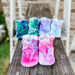 LE Tie Dye Sorbet Booties Ready to Ship