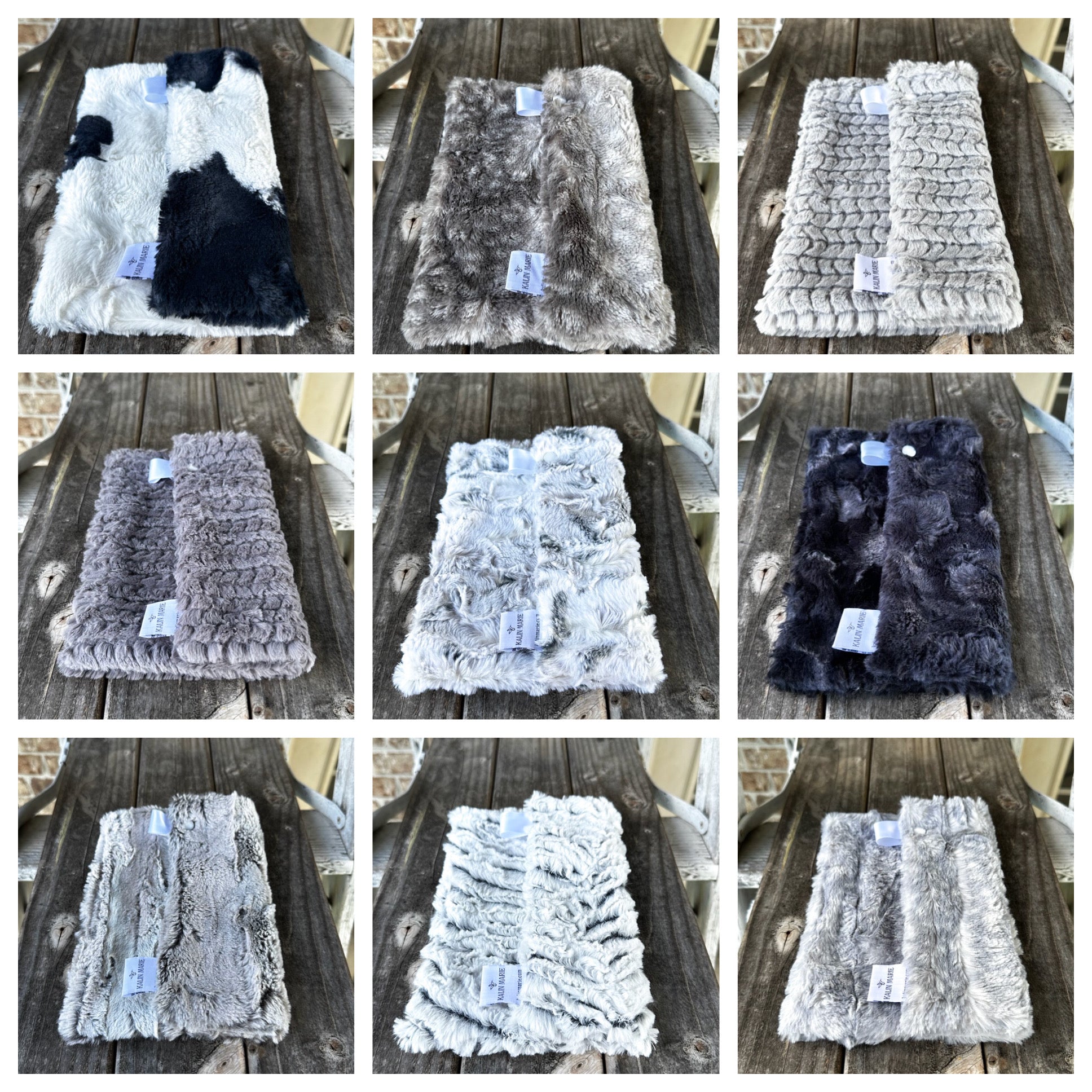 Ready to Ship “Black & Silver” Plush Double Luxe Loveys