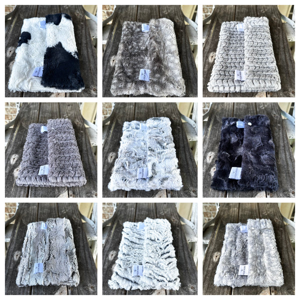 Ready to Ship “Black & Silver” Plush Double Luxe Loveys