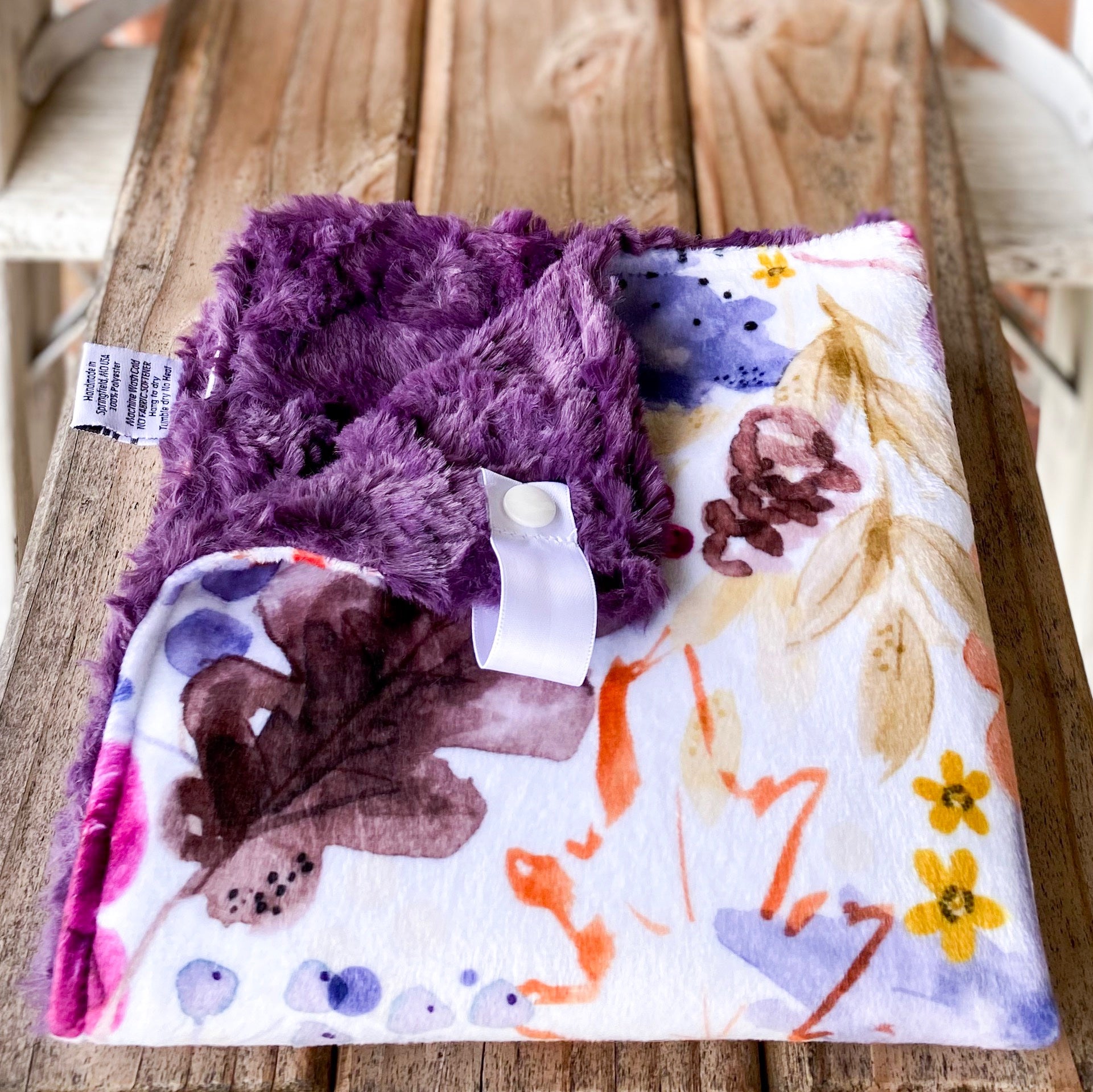 RTS Autumn Leaves Plum Minky Loveys