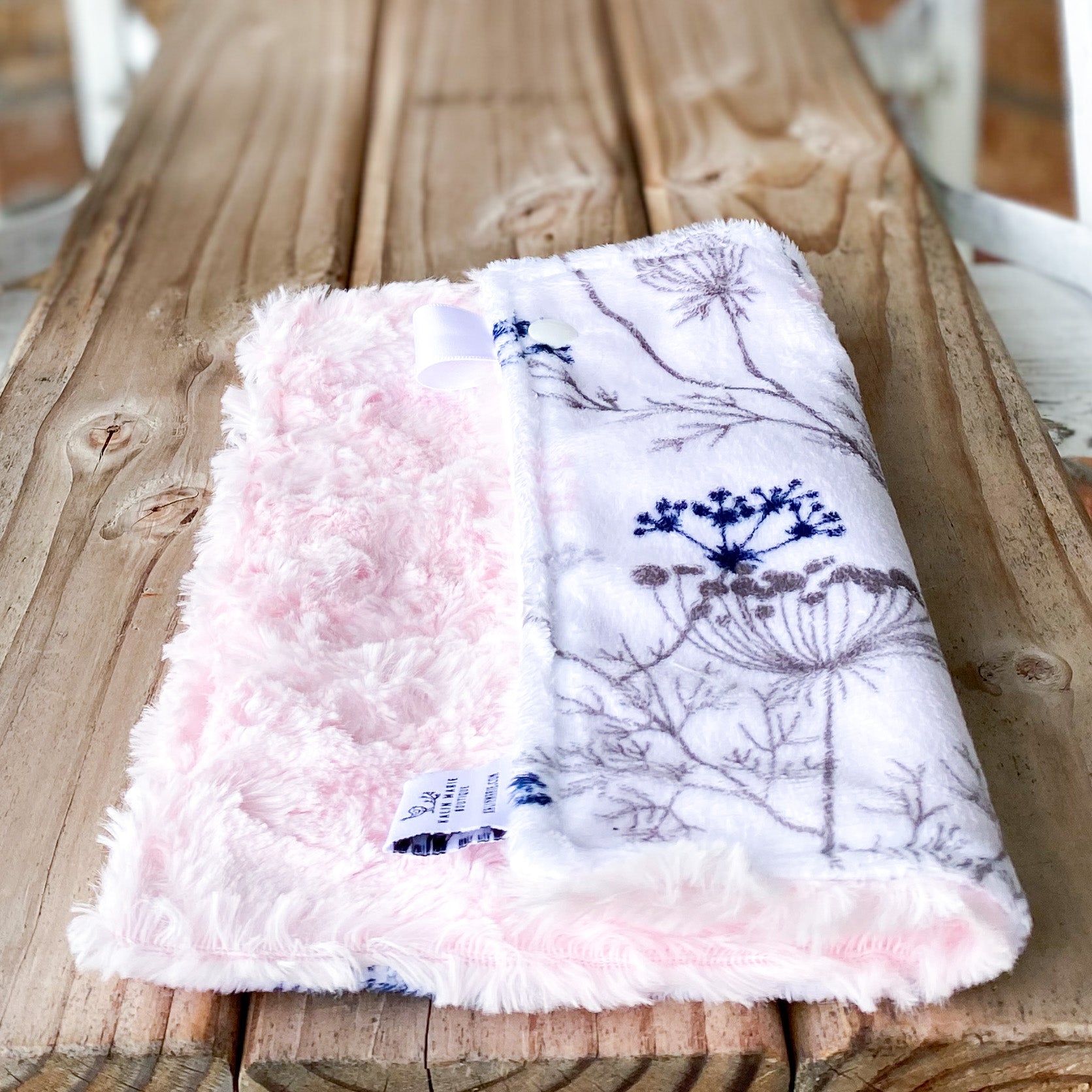 RTS Queen Anne's Lace Blush Luxe Snuggle Lovey