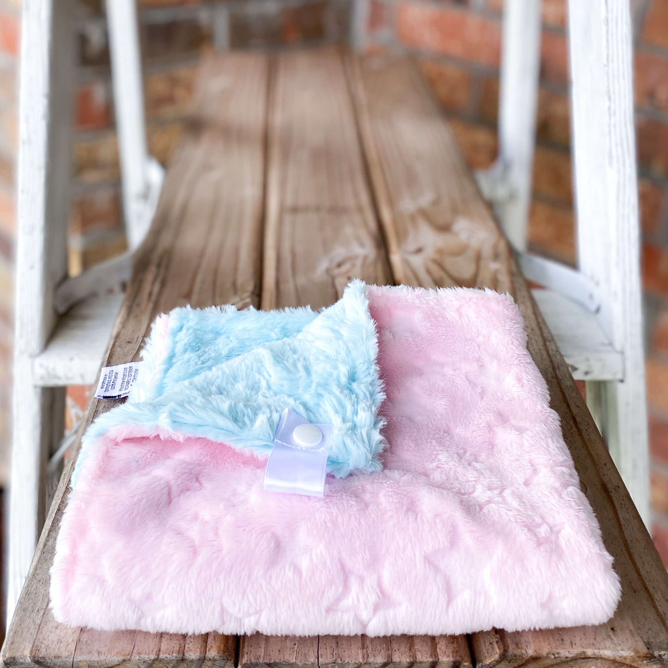 RTS Blush Embossed Stars Luxe Snuggle Loveys