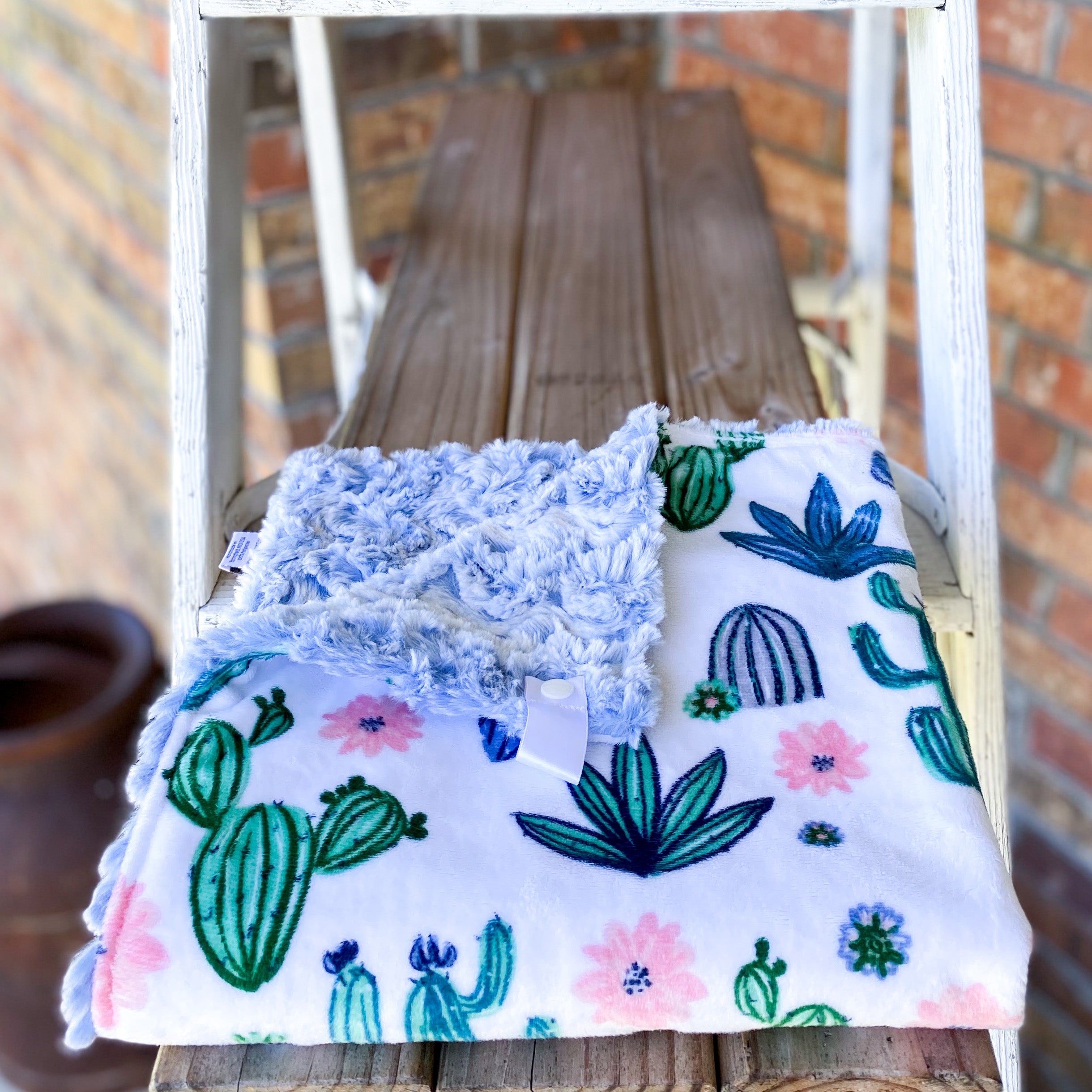 RTS Cactus Blooms Bluebell Luxe Snuggle Loveys