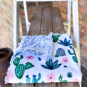 RTS Cactus Blooms Bluebell Luxe Snuggle Loveys