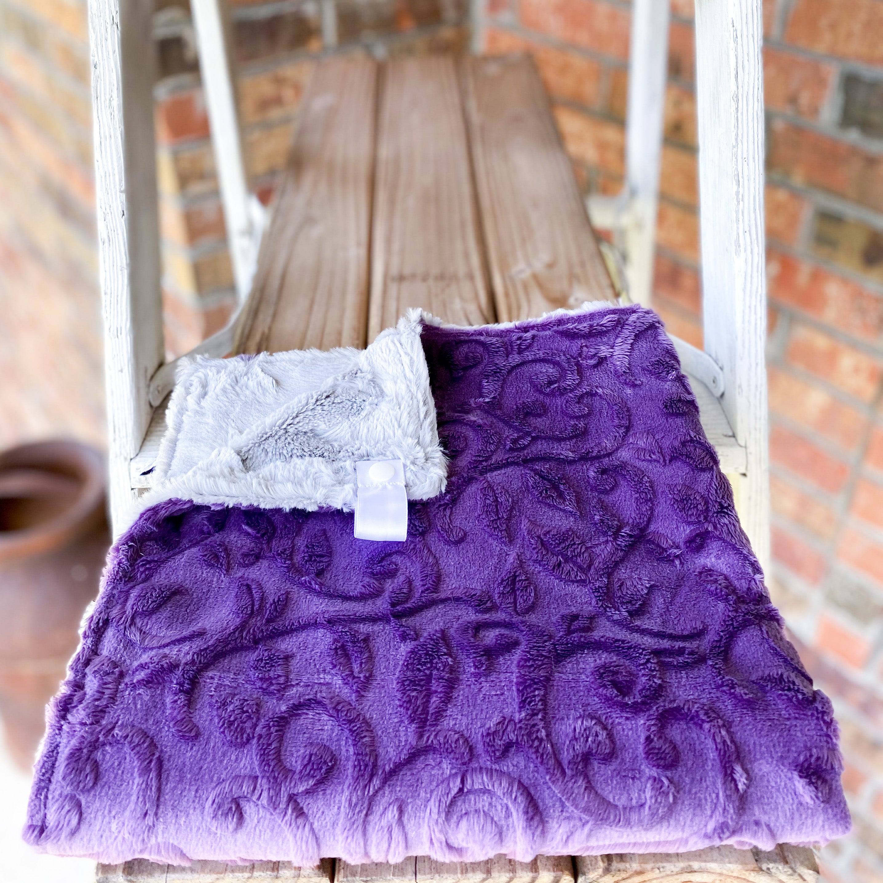 RTS Embossed Violet Paisley Luxe Loveys