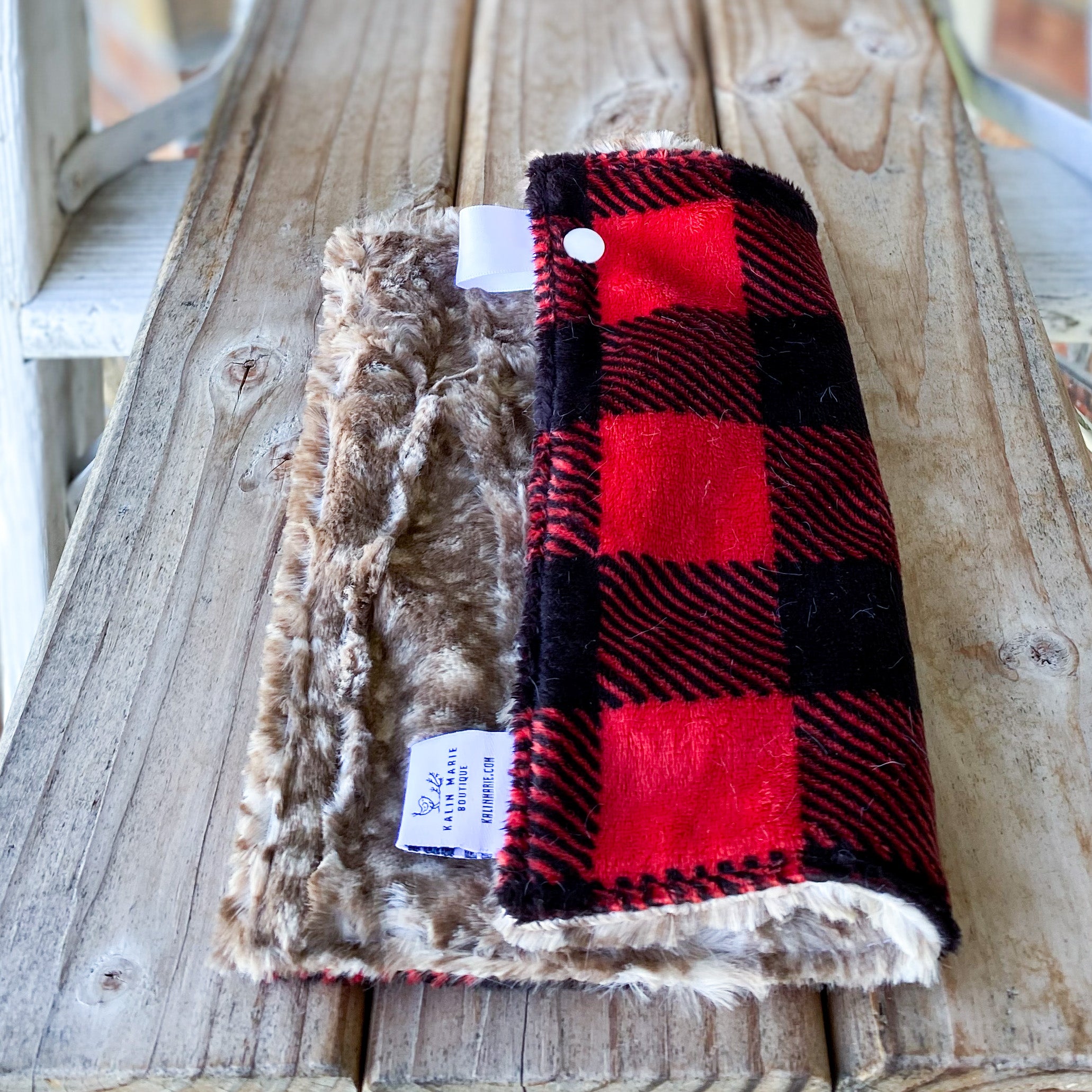 RTS Buffalo Check Scarlet Minky Loveys