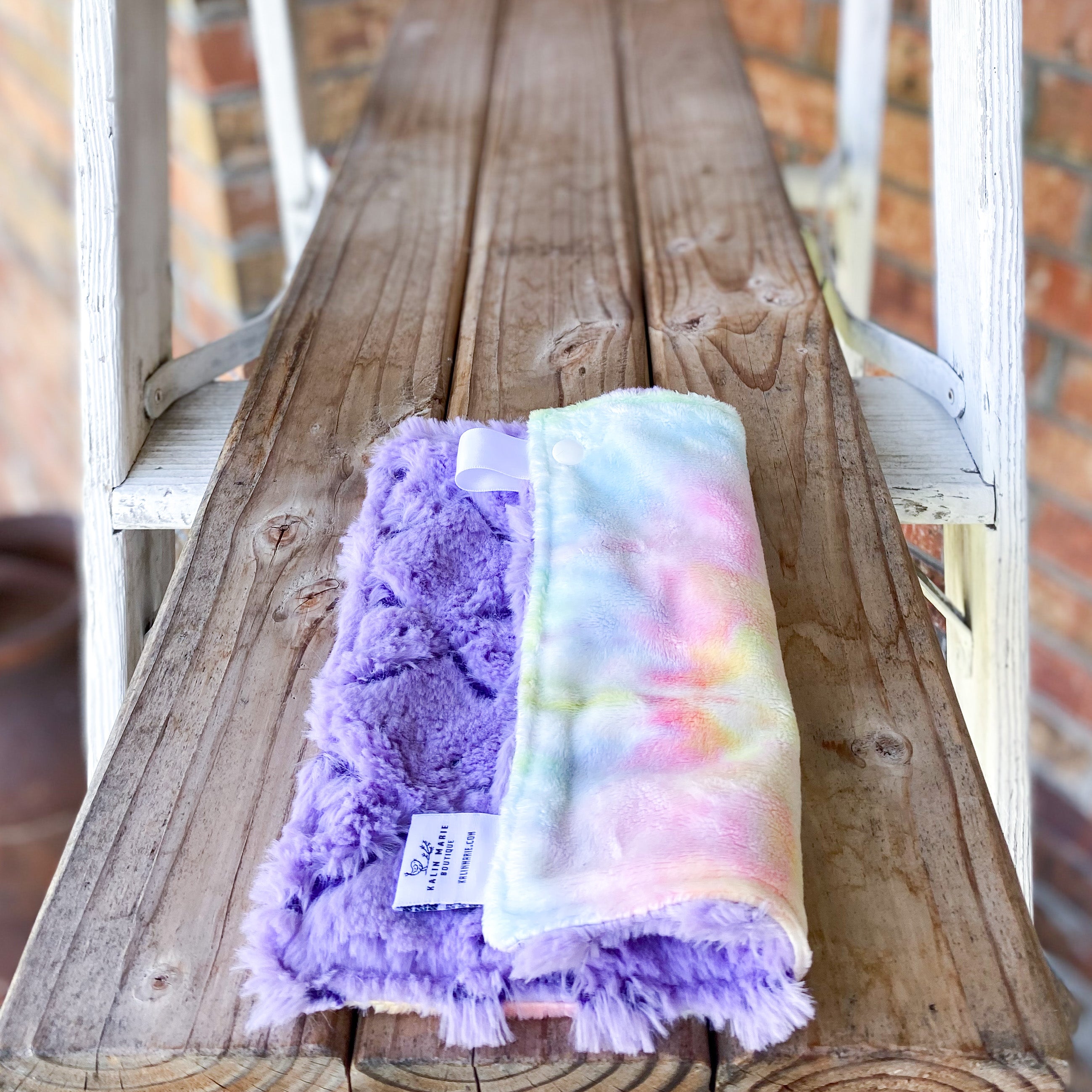 RTS Tie Dye Rainbow Luxe Snuggle Lovey