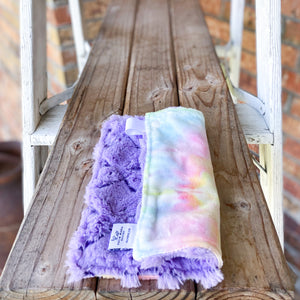 RTS Tie Dye Rainbow Luxe Snuggle Lovey