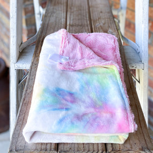 RTS Tie Dye Rainbow Luxe Snuggle Lovey