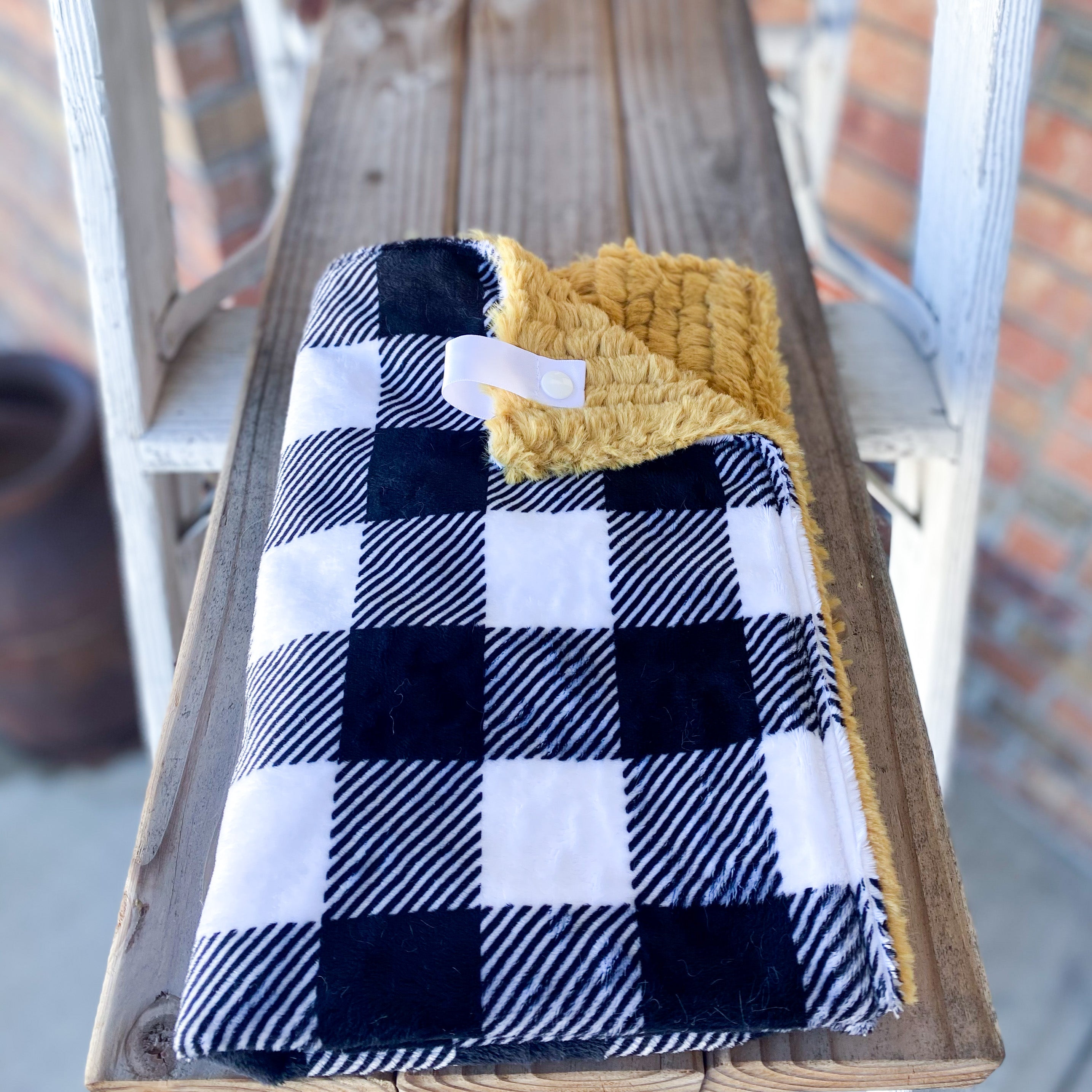 RTS Buffalo Check Black Minky Loveys