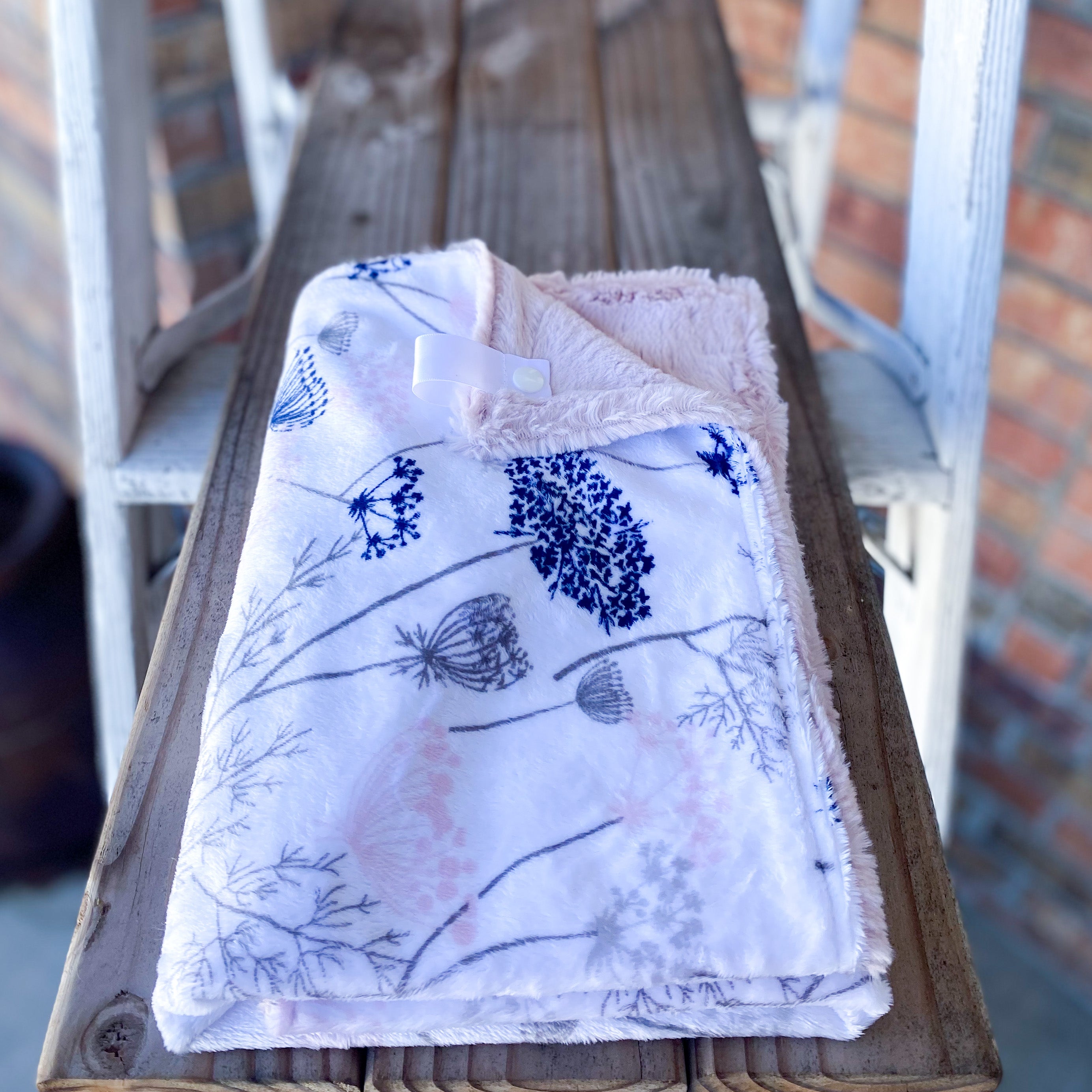 RTS Queen Anne's Lace Blush Luxe Snuggle Lovey