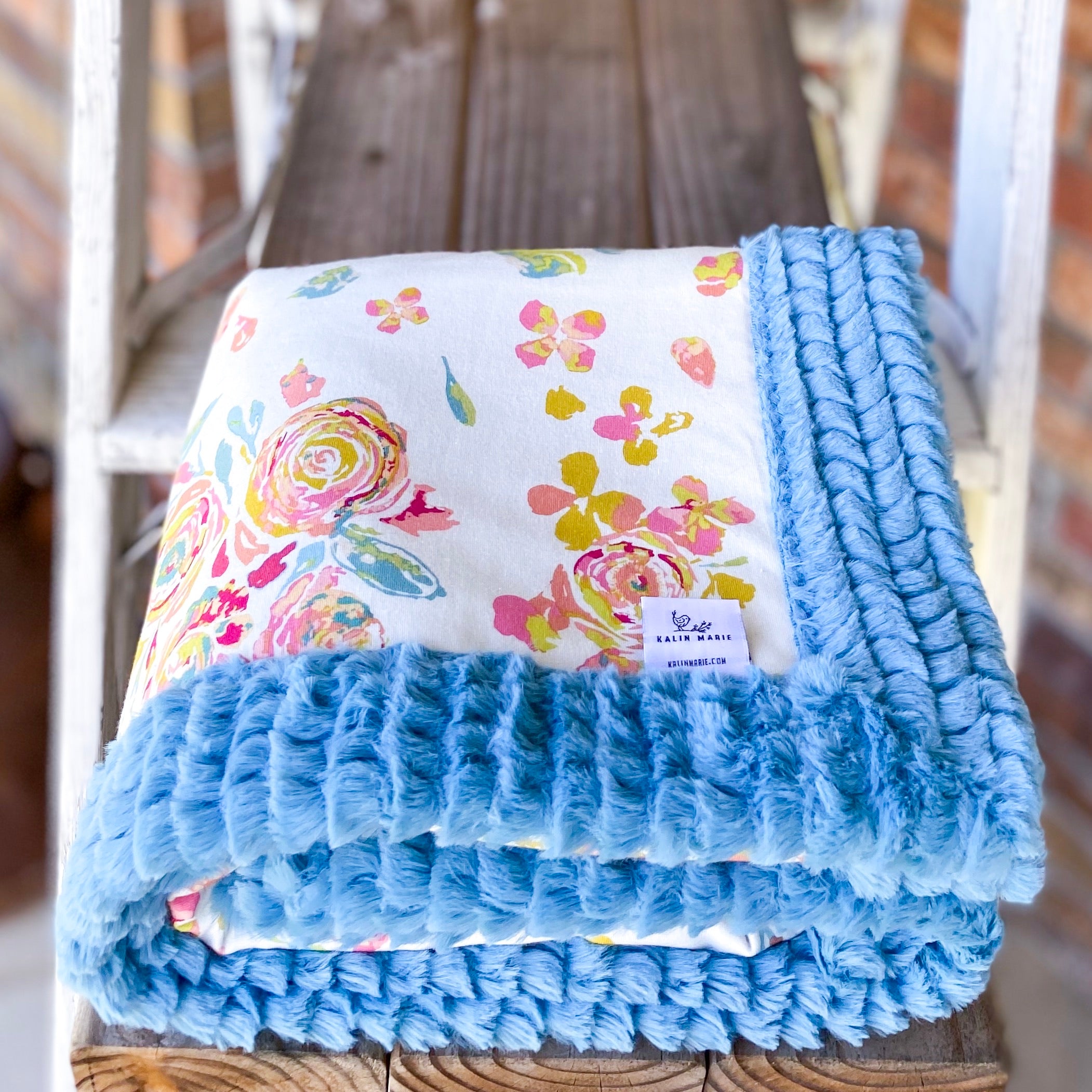 Last Chance! RTS Swifting Flora & Lake Brooklyn Cotton Knit Blanket