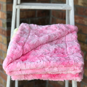 Easy Order Tie Dye Rainbow Luxe Snuggle Blanket