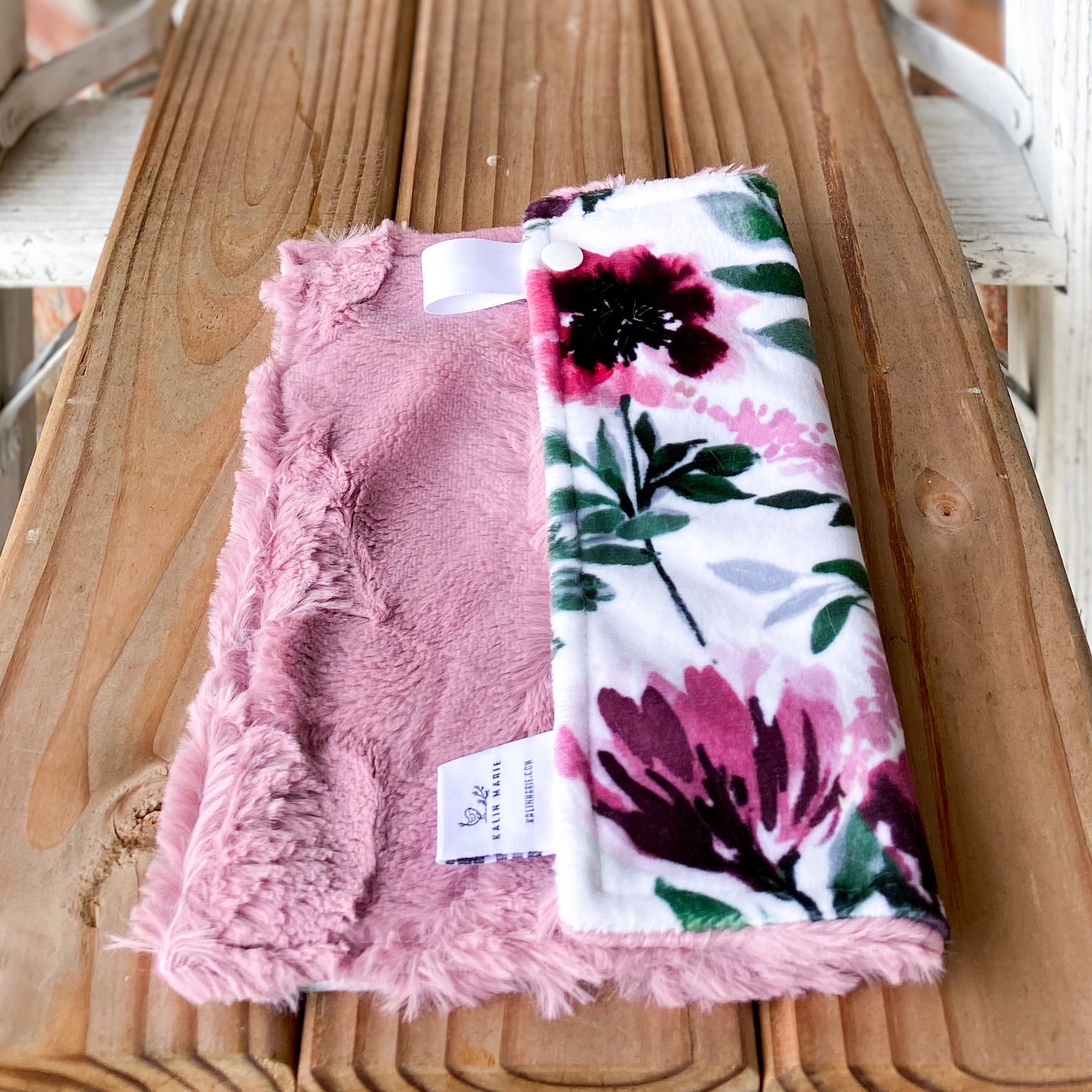 RTS Spring Flowers Rosewood Luxe Snuggle Lovey