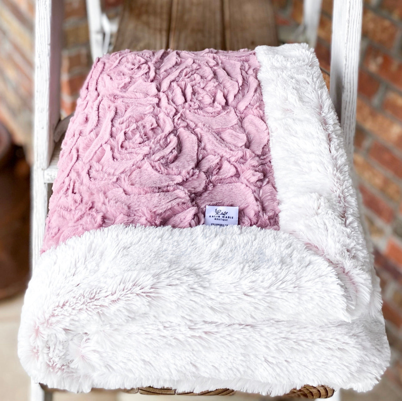Ready to Ship Demi Rose Woodrose & Rosewater Frost Luxe Blanket