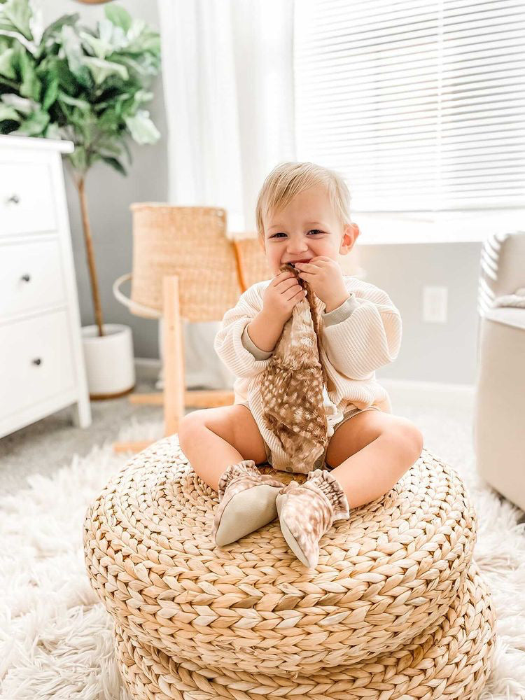 Toddler - Fawn Minky Booties