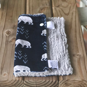 RTS Bearfoot Navy Luxe Snuggle Lovey