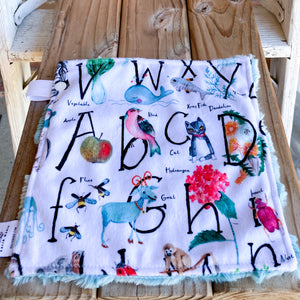 RTS Spoonflower Animal Alphabet Luxe Snuggle Lovey