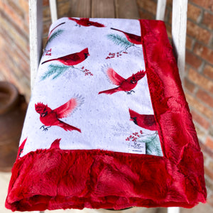 Easy Order Cardinal Flight Luxe Snuggle Blanket