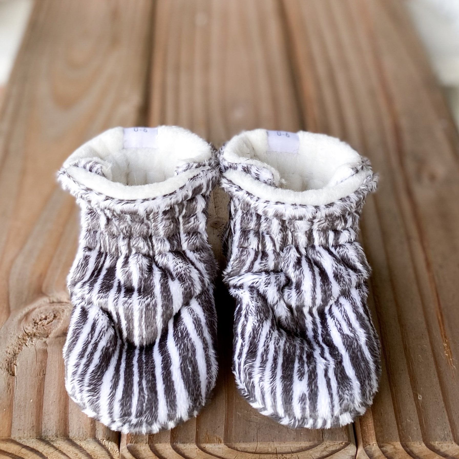 RTS Custom Style Booties 6-12 months - 5" Sole
