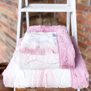 Easy Order Limited Rosewater Angora & Woodrose Hide Double Luxe Blanket