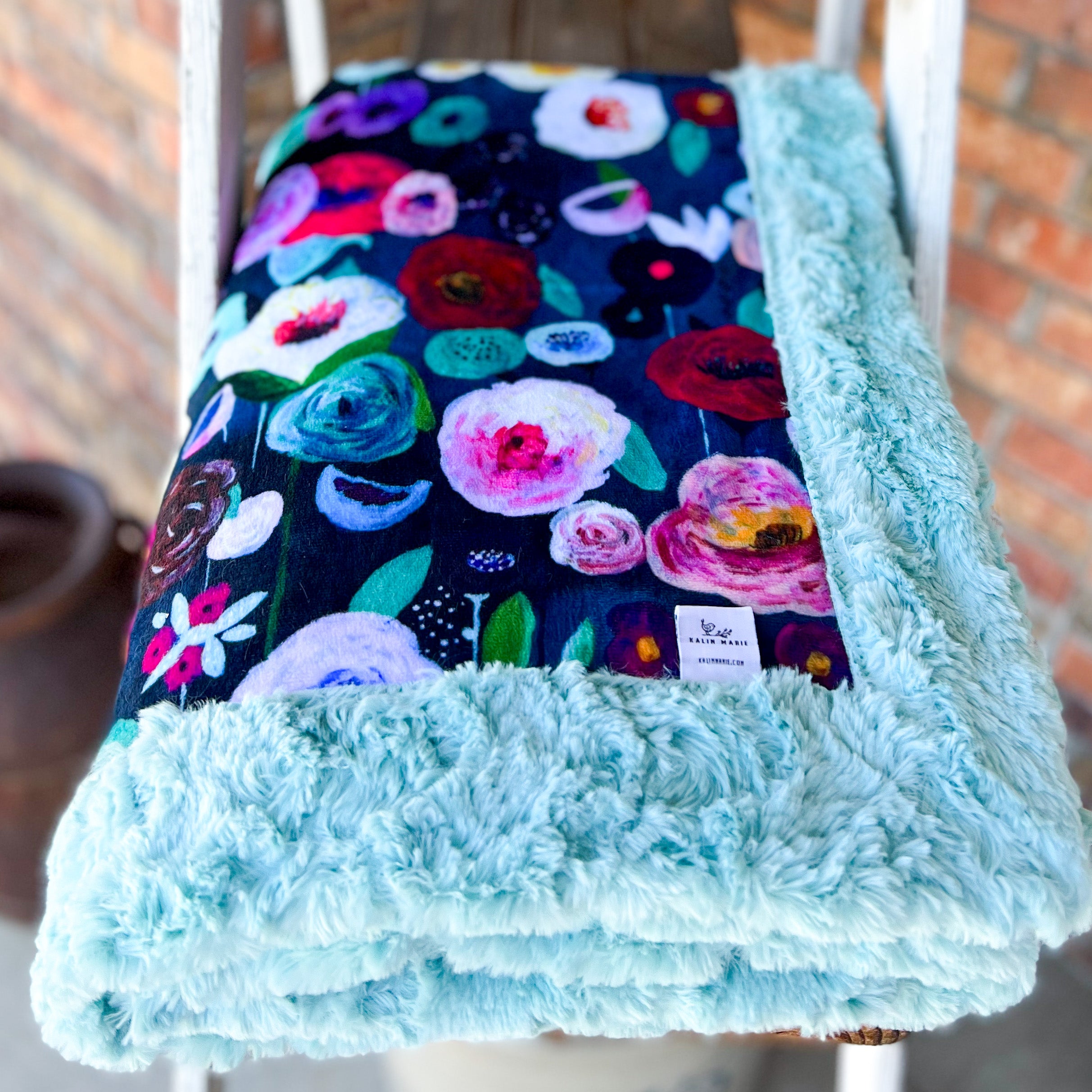 Easy Order Flower House & Aqua Sea Glacier Luxe Snuggle Blankets