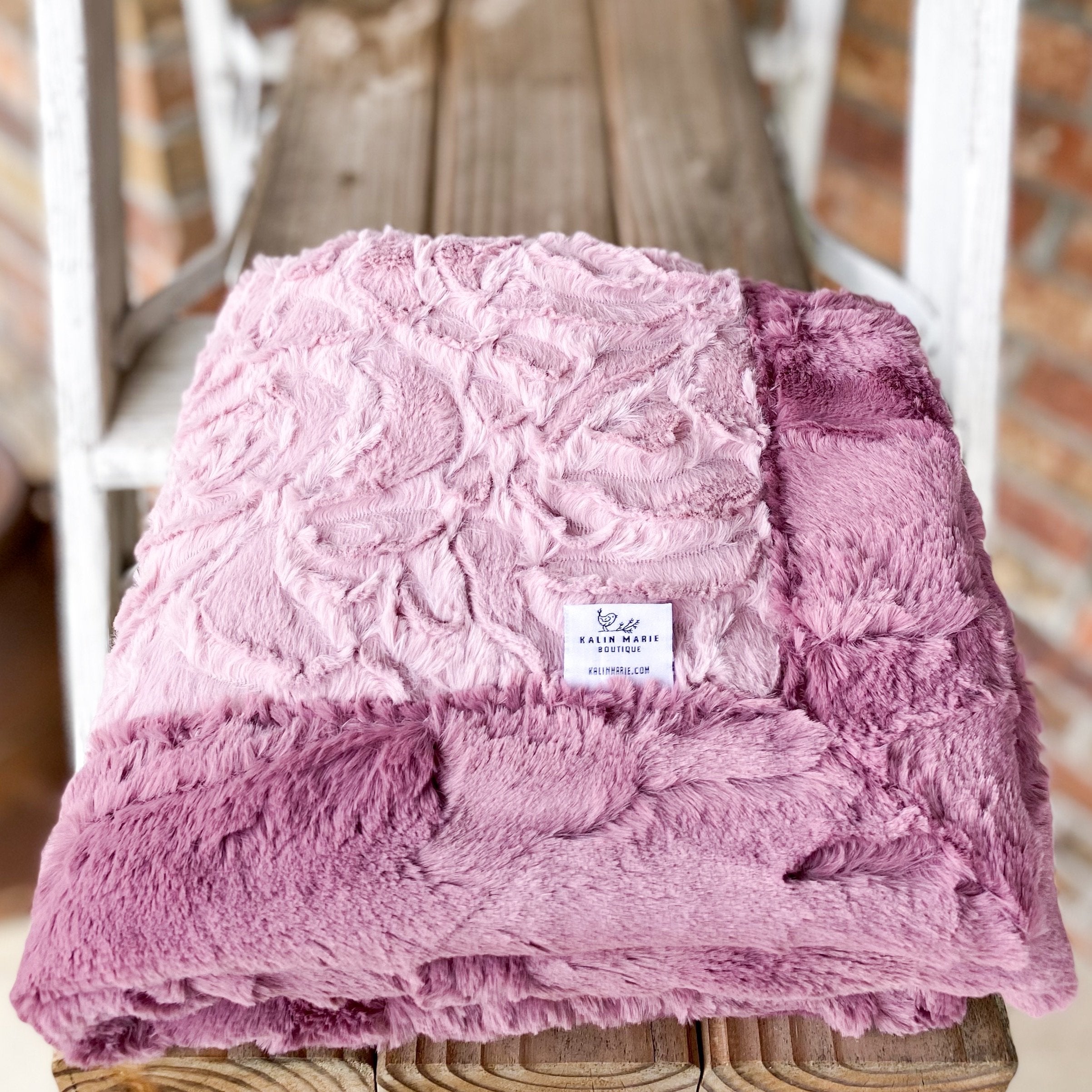 Easy Order Woodrose Demi Rose & Wild Rose Hide Double Luxe Blanket