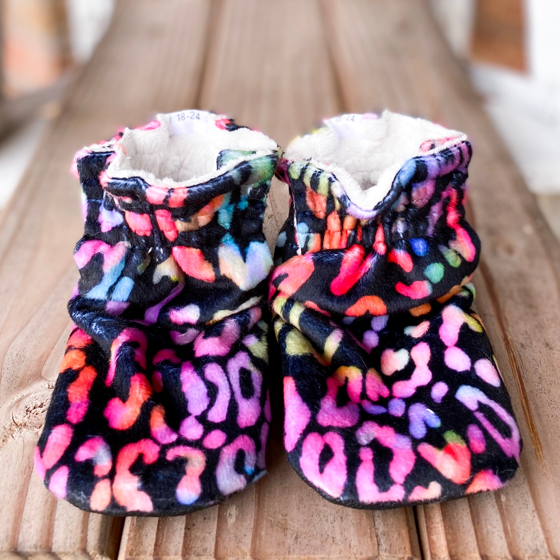 LE Wildcat Booties Minky Booties - Ready to Ship