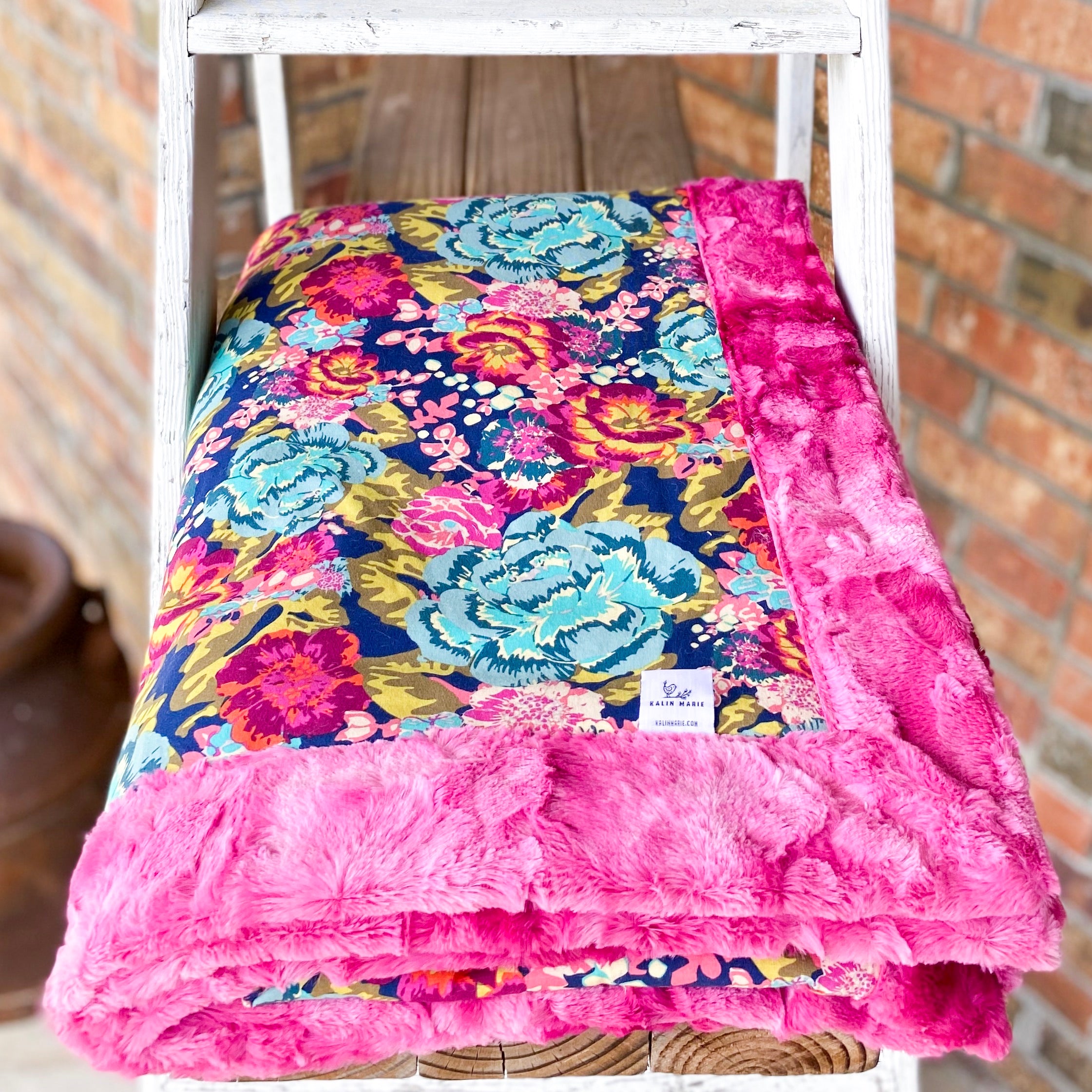 Easy Order Boho Rose Cotton Knit Luxe Blanket