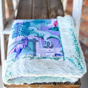 RTS T-Rex Purple Luxe Blankets