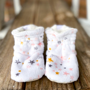 Last Chance! Starbright Shell Minky Booties Ready to Ship