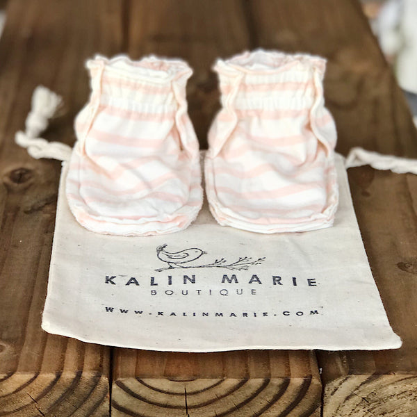 Olivia Cotton Knit Baby Booties