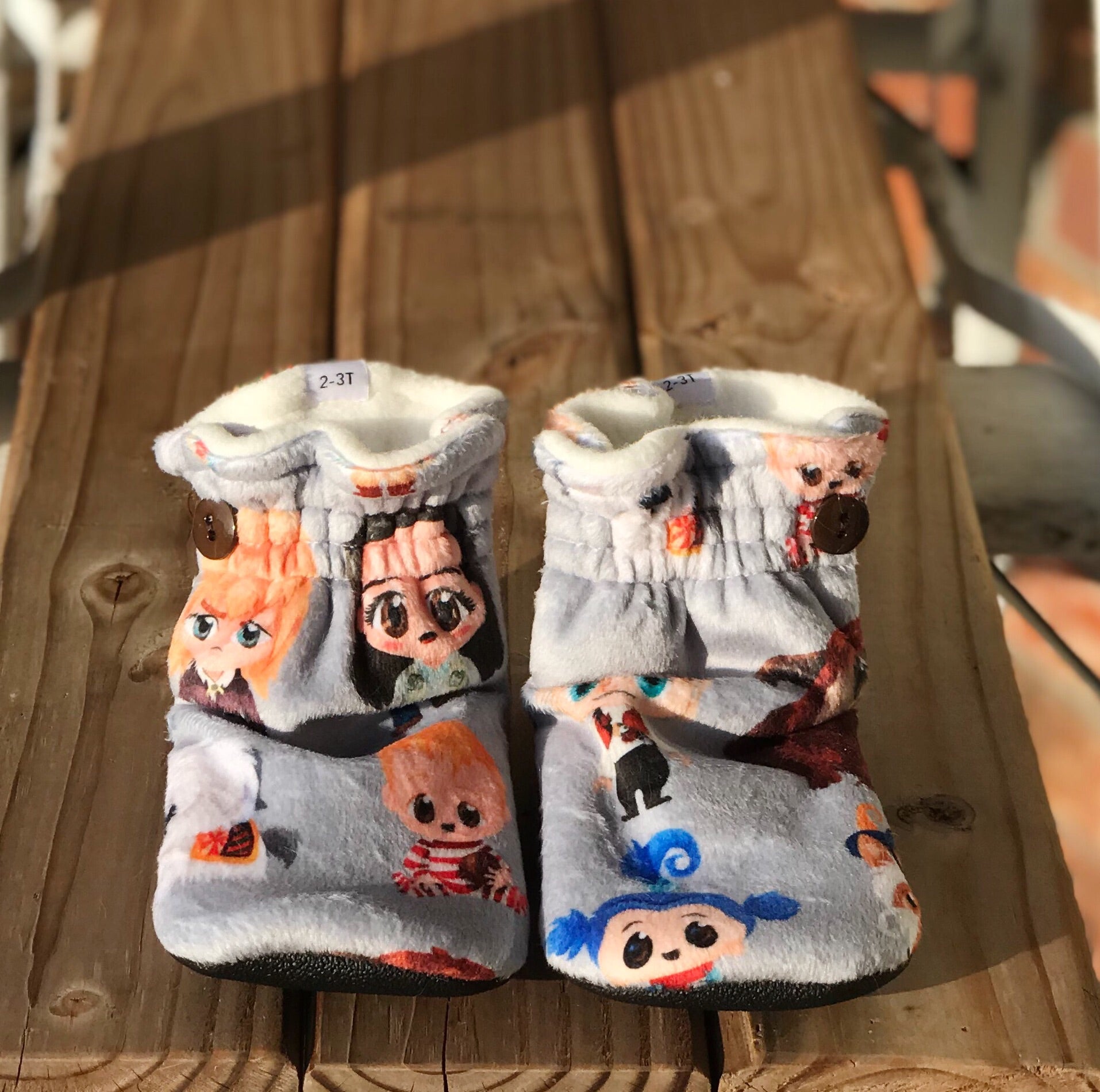 Spoonflower/Special Request Small Blanket & Minky Booties