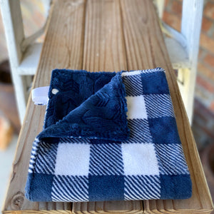RTS Buffalo Plaid Navy Luxe Snuggle Lovey